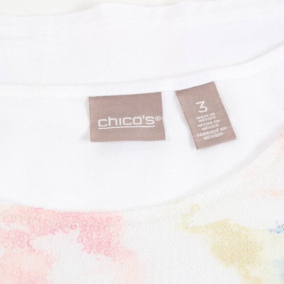 Chico's Blouse - Shiny Sequin Front - Pastel - Size 3 - XL - Picture 5 of 8